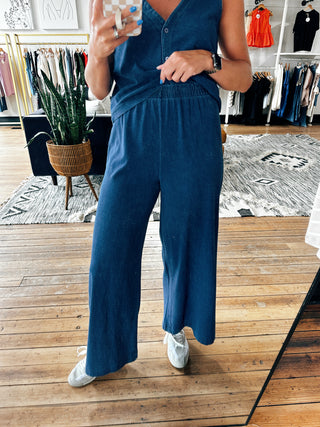 Z SUPPLY - Scout Jersey Denim Pant-Bottoms-VerClare Boutique