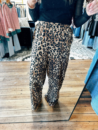 Leopard Lounge Pants-Bottoms-VerClare Boutique