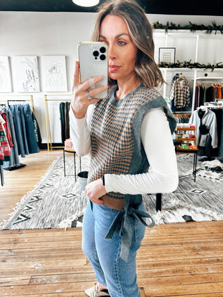 Open Side Waffle Vest-Sweaters-VerClare Boutique