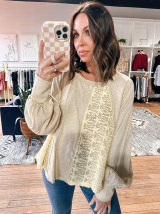 Mikayla Contrast Pullover-Tops Basic Print-VerClare Boutique