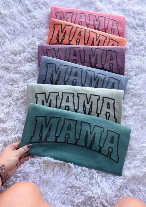 Autumn Mama Graphic Tee-6 Colors-Tops basic print-VerClare Boutique