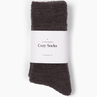 Cozy Cloud Socks - Charcoal-Stocking Stuffers-VerClare Boutique