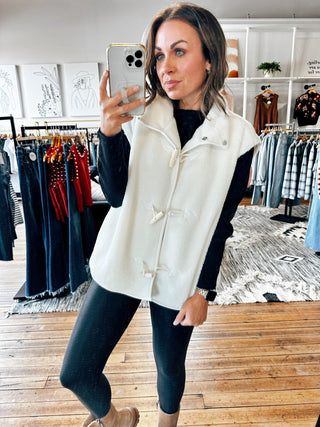 Crystal Sherpa Vest-Jackets & Kimonos-VerClare Boutique