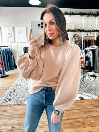 Grace Balloon Sleeve Top-Tops Casual-VerClare Boutique