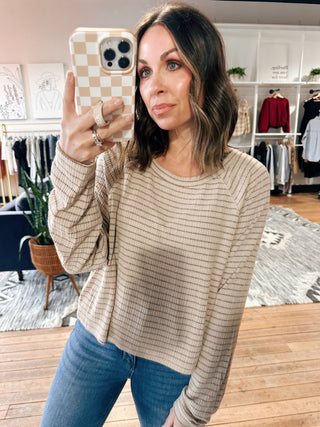 Coffee Date Long Sleeve Top-Tops Basic Print-VerClare Boutique