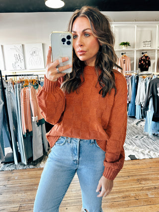 Randi Rust Sweater-Sweaters-VerClare Boutique