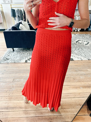 Lexa Sweater Skirt - Kiss Me Red-BottomsLexa Sweater Skirt - Kiss Me Red | VerClare Boutique | Chenoa, IL-VerClare Boutique