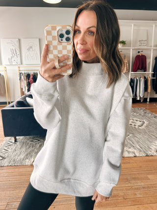 Cassandra Mock Neck Sweatshirt - 2 Colors-Jackets & KimonosCassandra Mock Neck Sweatshirt – 2 Colors | VerClare Boutique-Oversized mock neck sweatshirt in two colors — soft, cozy, and perfect for everyday wear. Relaxed fit with an elevated neckline. Free US shipping from VerClare Boutique.-VerClare Boutique