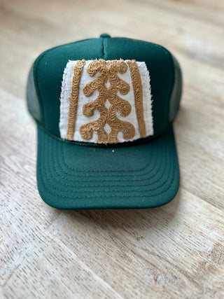 Orijinal Designs Trucker Cap-Green with White & Taupe Detail-AccessoriesOrijinal Designs Trucker Cap-Black | VerClare Boutique | Chenoa, IL-Trucker Hat. Wear with care! Structured Bill. Final sale. Free US shipping on all eligible orders. Shop Pay Accepted. Located in Chenoa, Illinois.-VerClare Boutique