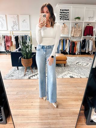 Cally High Rise Wide Jeans-Bottoms-VerClare Boutique