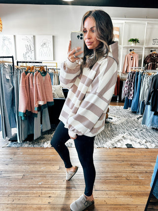 Rachel Comfy Striped Hoodie-2 Colors-Jackets & Kimonos-VerClare Boutique