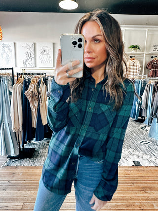 Lewis Plaid-2 Colors-Tops Casual-VerClare Boutique