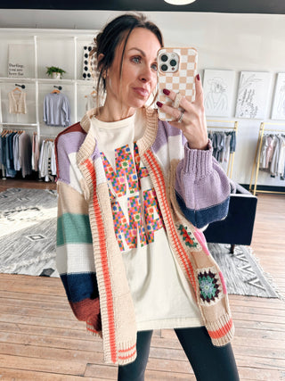 MAMA Quilted Graphic Tee-Tops Basic PrintMAMA Quilted Graphic Tee | VerClare Boutique | Chenoa, IL-Shop the MAMA Quilted Graphic Tee at VerClare Boutique. A casual graphic tee with an easy, everyday feel—perfect for layering or wearing on its own.-VerClare Boutique