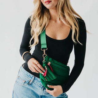 Jolie Puffer Bum Bag- Emerald-Accessories-VerClare Boutique