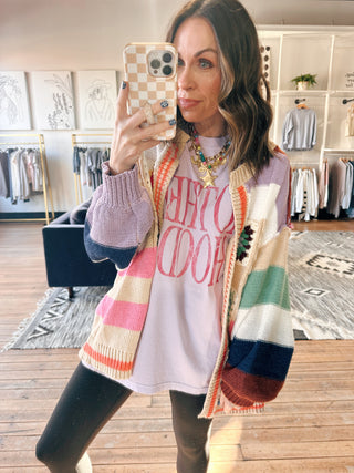 Motherhood Graphic Tee - Lilac/Pink-Tops Basic PrintMotherhood Graphic Tee – Lilac/Pink | VerClare Boutique | Chenoa, IL-Shop the Motherhood Graphic Tee in lilac and pink at VerClare Boutique. A soft, feel-good graphic tee that’s easy to style for everyday wear.-VerClare Boutique