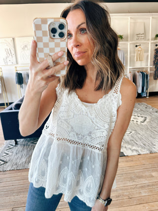 Karissa Casual Vintage Lace Top