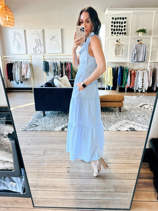 Anna Striped Tiered Maxi Dress - Light Blue-Dresses & RompersHarper Two Piece Set-Blush | VerClare Boutique | Chenoa, IL-Women's Blush Lounge Set. Available in sizes: S, M, L. 60% Cotton, 40% Polyester. Free US shipping on all eligible orders. Located in Chenoa, Illinois.-VerClare Boutique