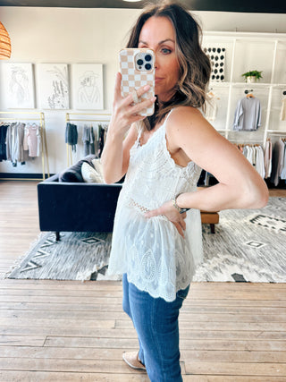 Karissa Casual Vintage Lace Top