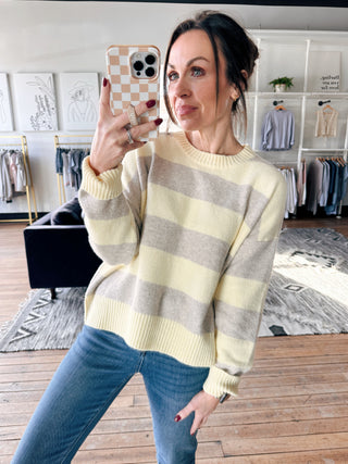 Cirrus Cozy Stripe Sweater - Sunnyside-SweatersZ-Supply Cirrus Stripe Sweater-Sunnyside | VerClare Boutique | Chenoa, IL-Shop the Z-Supply Cirrus Stripe Sweater-Sunnyside. Available now at VerClare Boutique! | VerClare Boutique | Chenoa, IL-VerClare Boutique