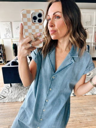 Napa Lightweight Denim Mini Dress - Shoreline-Dresses & RompersHarper Two Piece Set-Blush | VerClare Boutique | Chenoa, IL-Women's Blush Lounge Set. Available in sizes: S, M, L. 60% Cotton, 40% Polyester. Free US shipping on all eligible orders. Located in Chenoa, Illinois.-VerClare Boutique