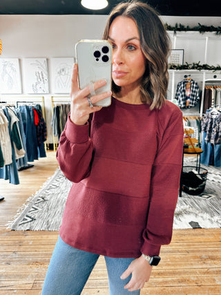 Mandy's Mauve Textured Top-Tops Basic Solid-VerClare Boutique