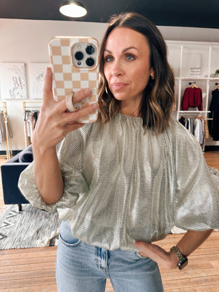 Elyra Sparkle Flowy Top-Tops Casual-VerClare Boutique