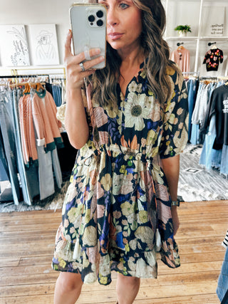 Floral Half Sleeve Dress-Dresses & Rompers-VerClare Boutique