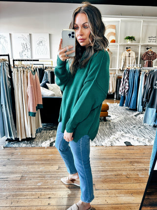 Drop Shoulder Sweater-4 Colors-Sweaters-VerClare Boutique