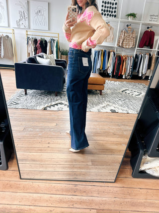 Calia High Rise Wide Jeans-Jackets & KimonosCalia High Rise Wide Jeans | VerClare Boutique-High-rise wide-leg jeans with comfortable stretch and a flattering, relaxed fit. Everyday denim for easy styling. Free US shipping from VerClare Boutique.-VerClare Boutique