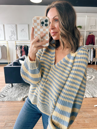 Yaren Striped Raglan Cardigan-SweatersYaren Striped Raglan Cardigan | VerClare Boutique | Chenoa, IL -VerClare Boutique