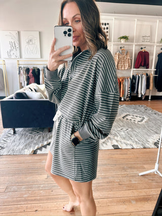 Jessa Pinstripe Knit Set-BottomsJessa Pinstripe Knit Set | VerClare Boutique-Cozy pinstripe knit set with a relaxed pullover and matching drawstring shorts. Soft, comfy, and perfect for everyday lounging. Free US shipping from VerClare Boutique.-VerClare Boutique