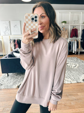 Zoe Oversized Knit Top-Tops Basic SolidZoe Oversized Knit Top | VerClare Boutique | Chenoa, IL-Soft oversized knit top in a muted mauve tone. Comfy, relaxed, and perfect for everyday leggings-friendly wear. Free US shipping from VerClare Boutique.-VerClare Boutique