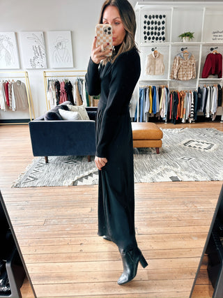 Mercer Sweater Dress-Black-Dresses & RompersMercer Black Sweater Dress for Women | VerClare Boutique | Chenoa, IL-Shop the Mercer Black Sweater Dress for women featuring a soft knit feel, flattering silhouette, and versatile midi length perfect for work, events, or everyday wear at VerClare Boutique.-VerClare Boutique