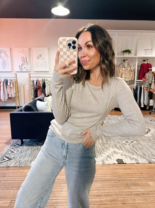 Z Supply-Second Skin Crew Long Sleeve -3 Colors-Tops Basic SolidZ Supply Second Skin Crew Long Sleeve – Black, Natural Heather & Cloud | VerClare Boutique | Chenoa, IL-Shop the Z Supply Second Skin Crew Long Sleeve in Black, Natural Heather & Cloud. Ultra-soft, fitted, and perfect for layering. A must-have essential at VerClare Boutique! | VerClare Boutique | Chenoa, IL-VerClare Boutique