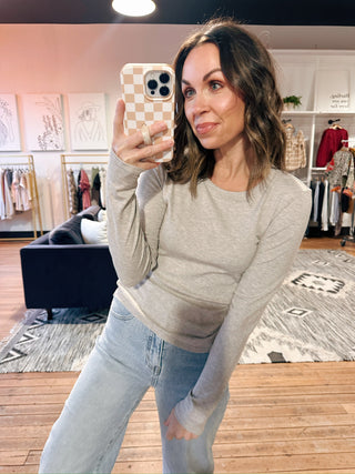 Z Supply-Second Skin Crew Long Sleeve -3 Colors-Tops Basic SolidZ Supply Second Skin Crew Long Sleeve – Black, Natural Heather & Cloud | VerClare Boutique | Chenoa, IL-Shop the Z Supply Second Skin Crew Long Sleeve in Black, Natural Heather & Cloud. Ultra-soft, fitted, and perfect for layering. A must-have essential at VerClare Boutique! | VerClare Boutique | Chenoa, IL-VerClare Boutique