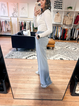 Z Supply-Hunter Knit Denim Pant - 2 Colors-BottomsZ Supply Hunter Knit Denim Pant – Ocean Air Indigo & Calypso Blue Indigo | VerClare Boutique | Chenoa, IL-Shop the Z Supply Hunter Knit Denim Pant in Ocean Air Indigo & Calypso Blue Indigo. Comfortable knit denim with stretch and an easy pull-on fit. Everyday style made effortless at VerClare Boutique! | VerClare Boutique | Chenoa, IL-VerClare Boutique