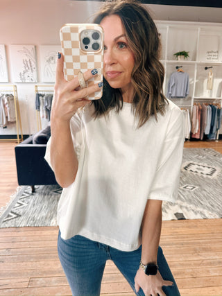 Grace 1/2 Sleeve Top - 2 Colors-Tops Basic SolidGrace 1/2 Sleeve Top – 2 Colors | VerClare Boutique | Chenoa, IL-Shop the Grace 1/2 Sleeve Top at VerClare Boutique. A versatile everyday top available in two colors, perfect for easy styling and casual wear.-VerClare Boutique