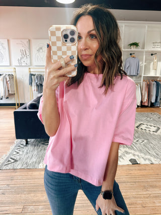 Grace 1/2 Sleeve Top - 2 Colors-Tops Basic SolidGrace 1/2 Sleeve Top – 2 Colors | VerClare Boutique | Chenoa, IL-Shop the Grace 1/2 Sleeve Top at VerClare Boutique. A versatile everyday top available in two colors, perfect for easy styling and casual wear.-VerClare Boutique