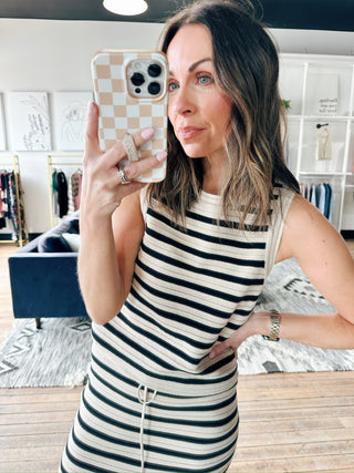 Emori Striped Muscle Tank-Tops Basic Print-VerClare Boutique