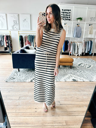 Emori Striped Skirt - Natural