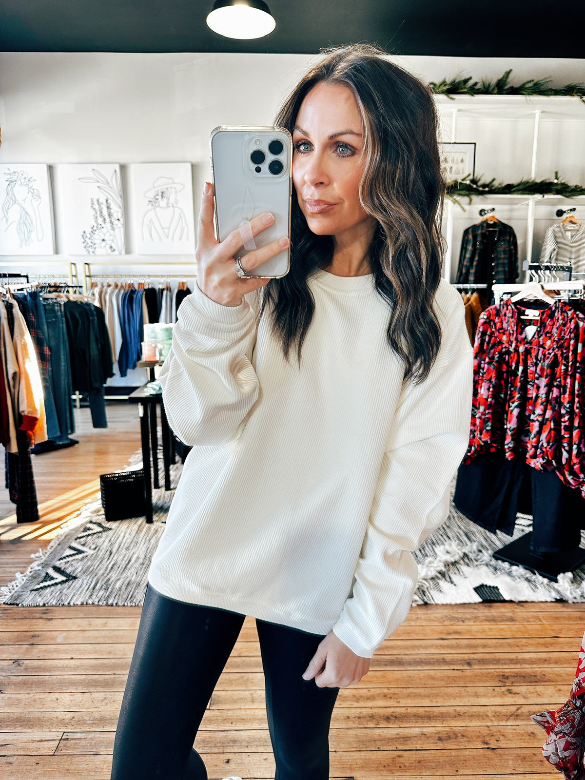 Essential Luxe Corded Sweatshirt-4 Colors-Jackets & Kimonos-VerClare Boutique