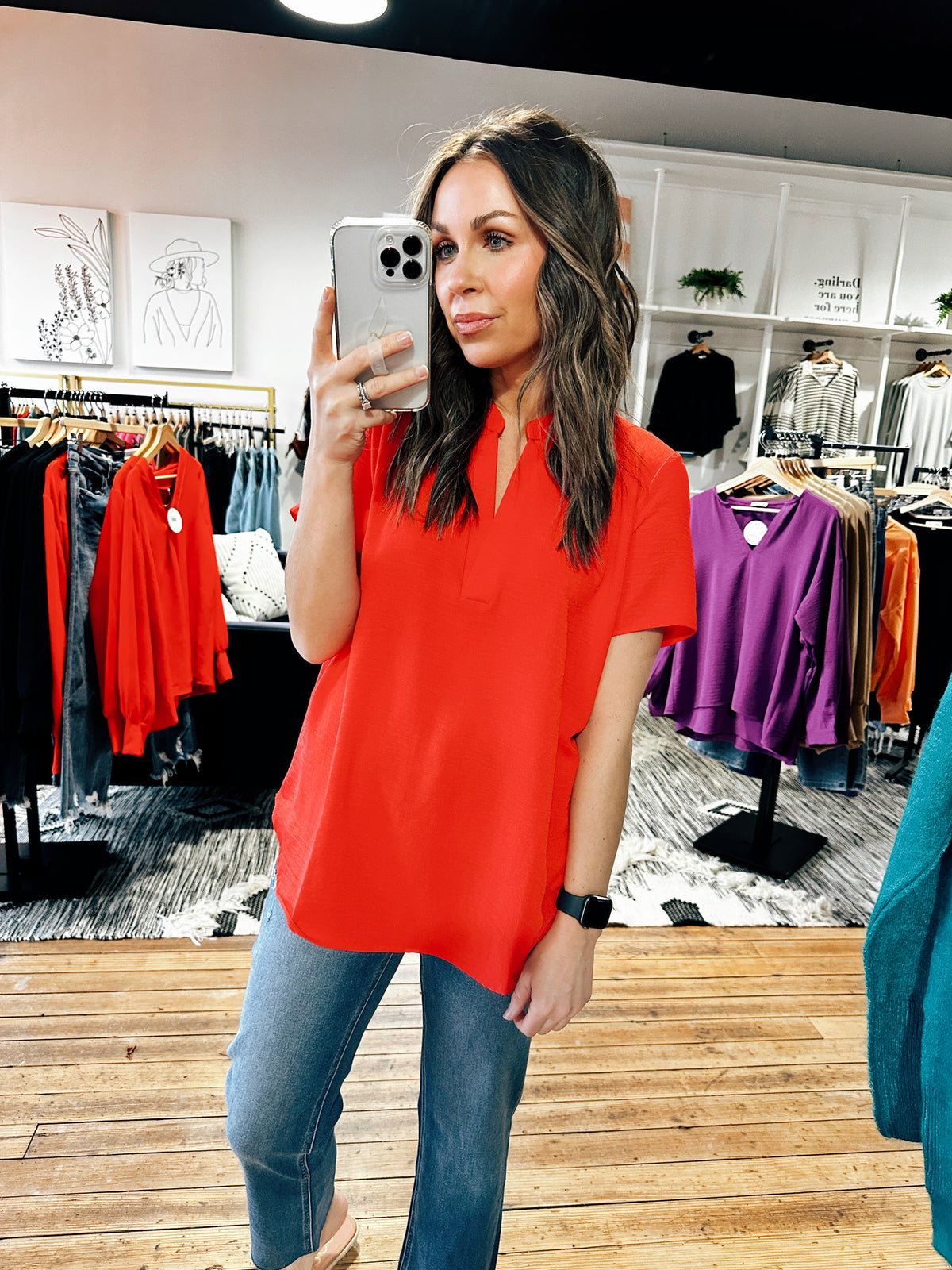 Kylee Short Sleeve Blouse-3 Colors-Tops casual-VerClare Boutique