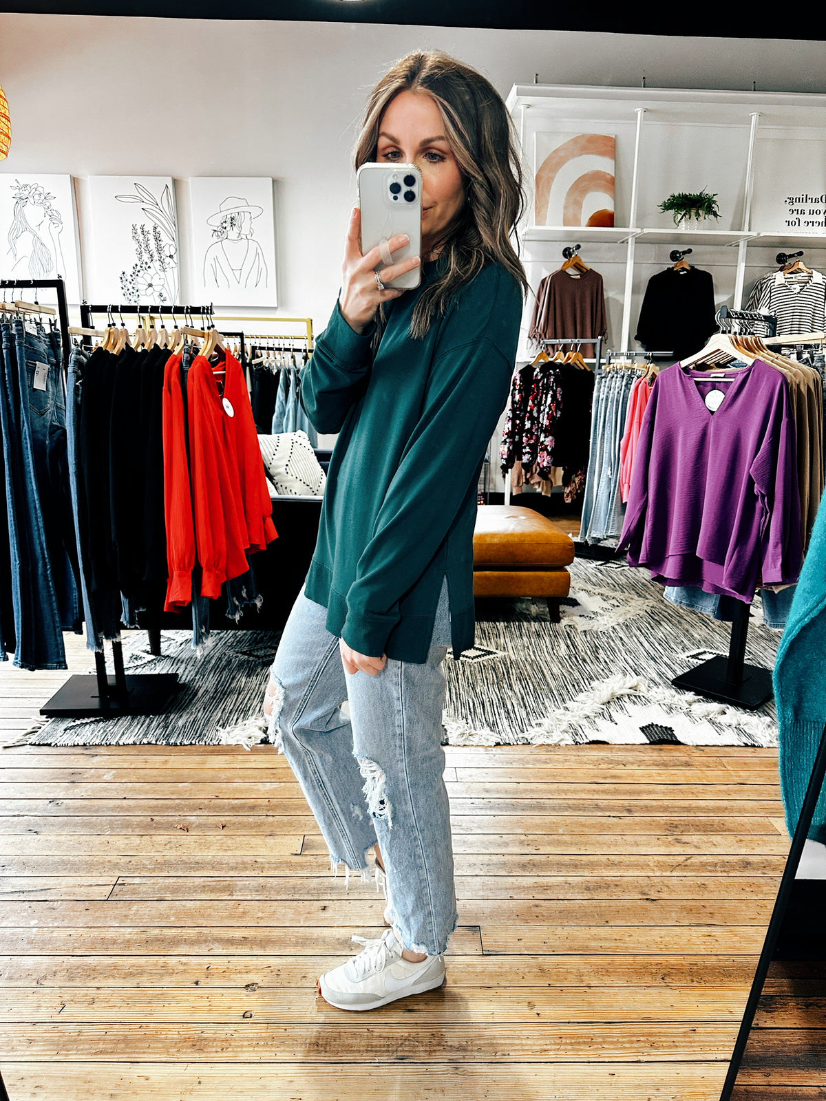 Jillian Long Sleeve Top-4 Colors-Tops-VerClare Boutique