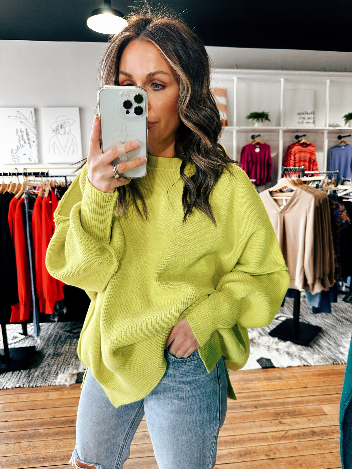 Comfy Lime Sweater-sweater-VerClare Boutique