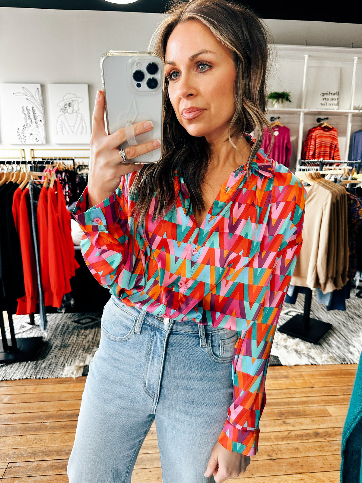 Vibrant Vibes Blouse-Tops casual-VerClare Boutique