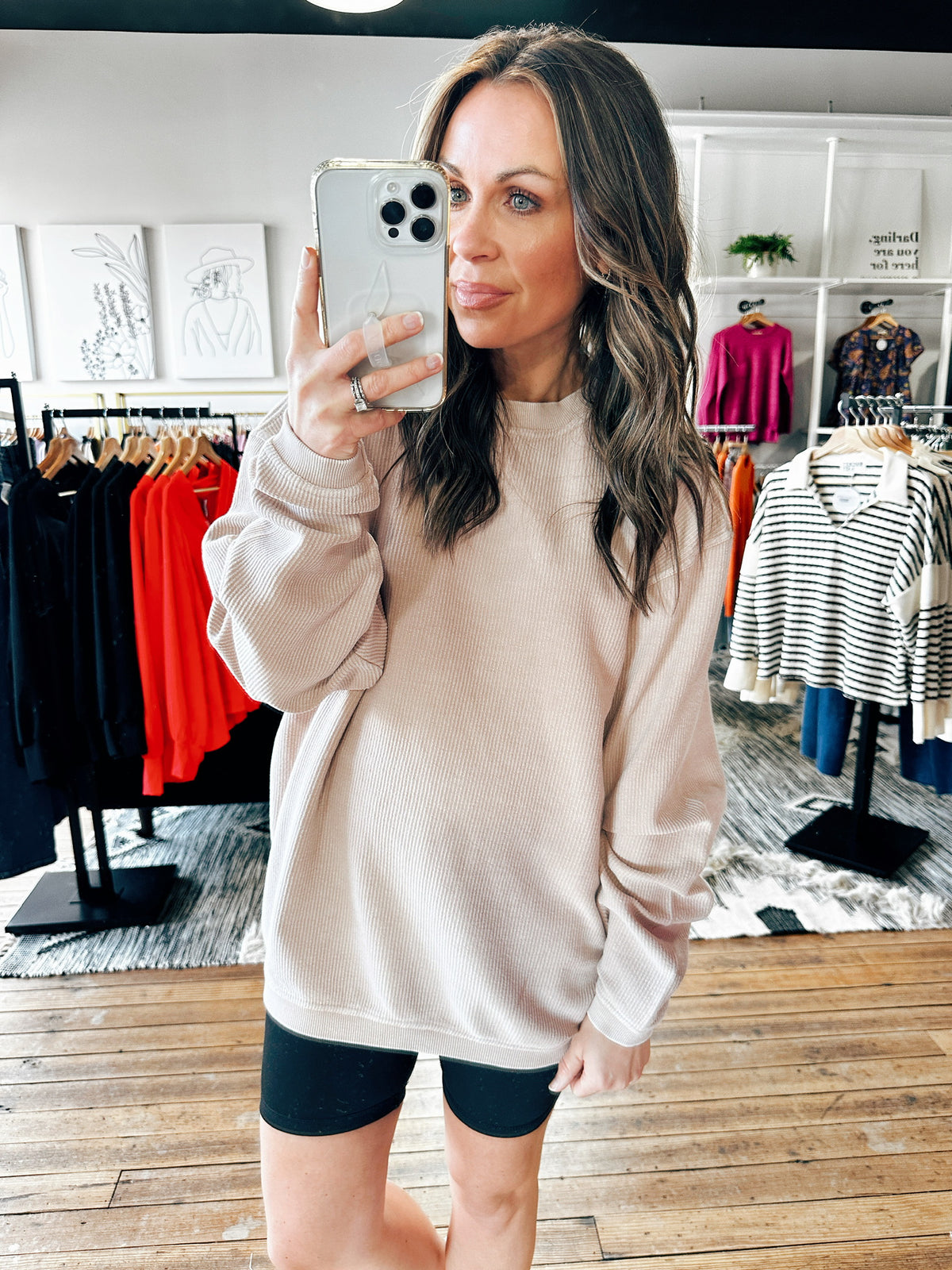 Essential Luxe Corded Sweatshirt- 7 Colors-sweaterLuxe Corded Sweatshirt | VerClare Boutique | Chenoa, IL-Luxe Corded Sweatshirt! Features relaxed style and comfy fit! Available in sizes S, M, L, XL in Blue, Hummus, Ivory, Mint, Mushroom, Periwinkle, and Pink. Located in Chenoa, Illinois about 20 minutes outside of Bloomington & Normal, IL in McLean County. Free Shipping on eligible Orders. Shop Pay Accepted.-VerClare Boutique