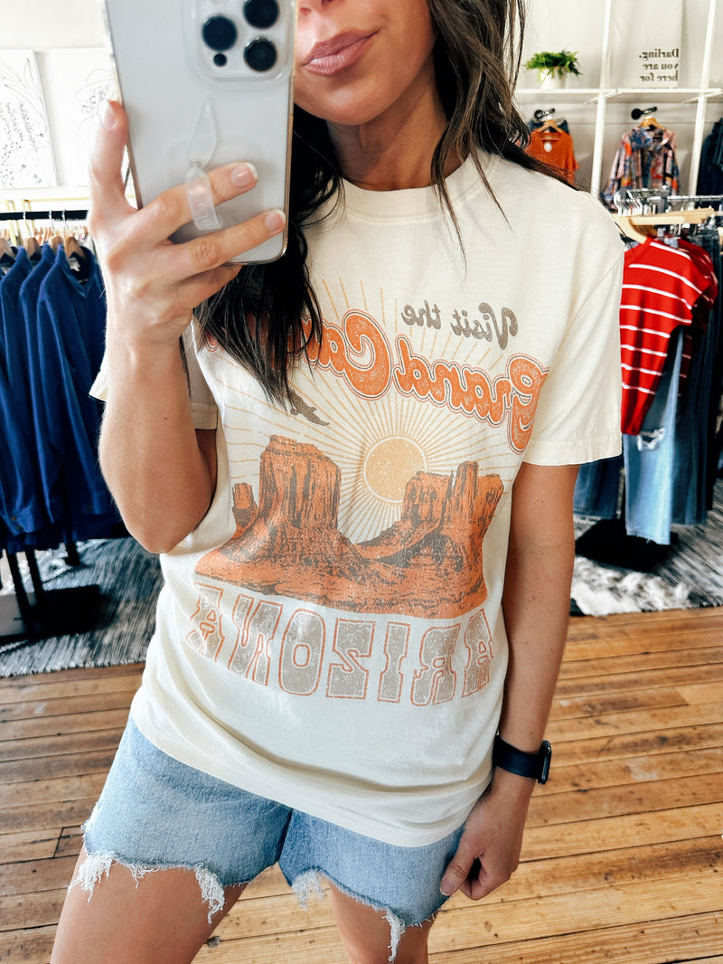 Grand Canyon Graphic Tee-Tops basic print-VerClare Boutique