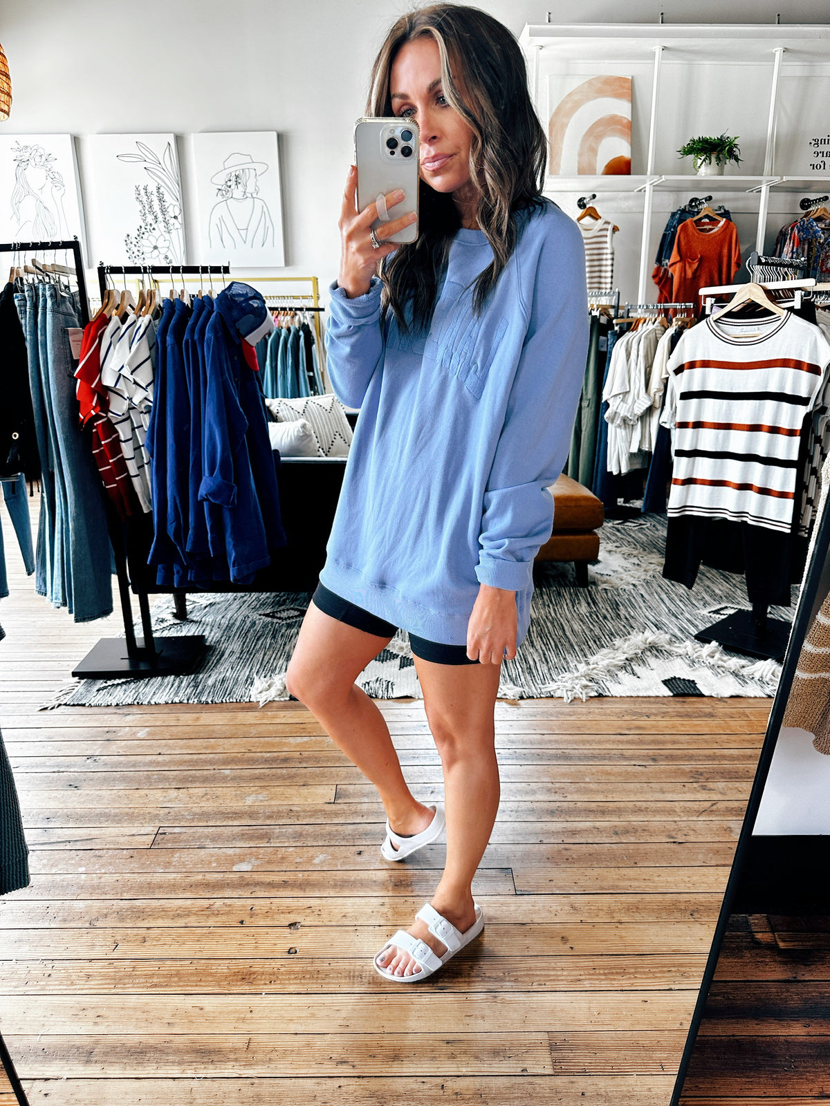 Blue Lake Days Cozy Pullover-Jackets & Kimonos-VerClare Boutique