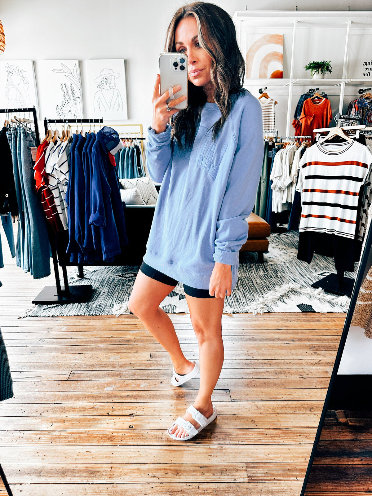 Blue Lake Days Cozy Pullover-Jackets & Kimonos-VerClare Boutique
