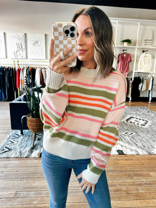 Harmony Stripe Sweater-Sweaters-VerClare Boutique